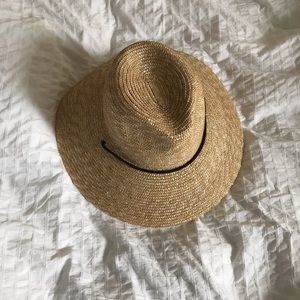 JCrew straw fedora hat - size M/L